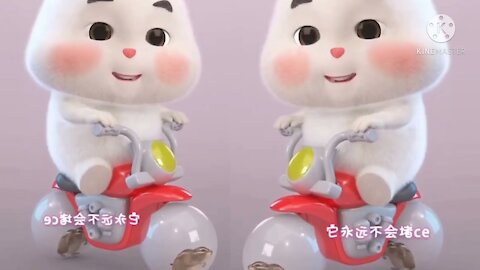 SUPER Cute Fat bunny rabbit is riding on bike #part23