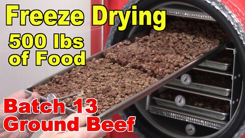 Freeze Drying Your First 500 lbs of Food - Batch 13 - Ground Beef, Lean, Coarse Ground