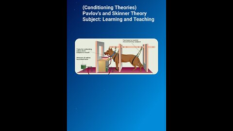 Conditioning theory: Pavlov, Skinner (B.ed 1st year) Learning and Teaching