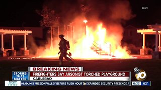 Playground near Carlsbad homes destroyed by fire