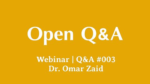 003 | Guidance Series Open Q&A