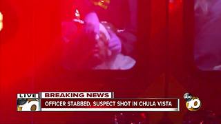 Officer stabbed, suspect shot in Chula Vista