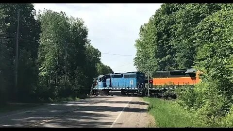 As The Crossing Activates, Watching A Freight Train Come Out Of The Woods! | Jason Asselin