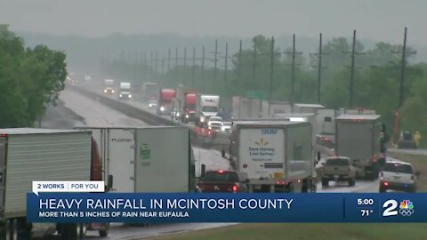 Heavy rainfall in McIntosh County