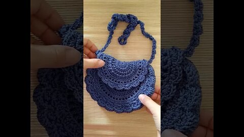 How To Crochet Half- Circle Bag #Shorts