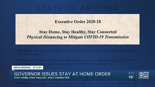 Arizona Governor Ducey issues stay at home order