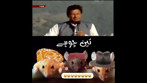#Repost‏ہ تین چوہے جو عمران خان کا شکار کرنے آ رہے ہیں ان شاء اللہ انکو شکست دیں گے، ا