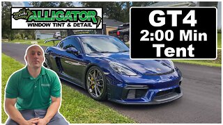 2020 Porsche GT4 window tint install with XPEL PRIME XR PLUS