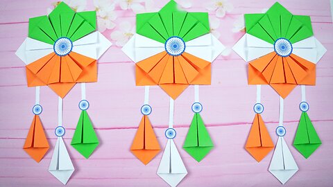 Tricolor Wall Hanging Making/Independence Day Crafts/Republic Day Crafts/Paper Things Easy