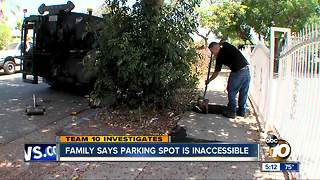 Family says parking spot inaccessible