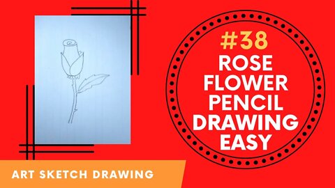 How to Draw Rose Flower with Pencil Easy ll How to Draw Rose Flower in Easy Way ll Rose Flower