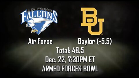 Air Force vs Baylor Prediction and Picks | Armed Forces Bowl Free Betting Advice and Tips | Dec 21