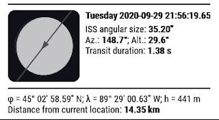 ISS lunar transit 9-29-20