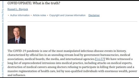 NIH says on its website - "Covid is the biggest lie of all times!"