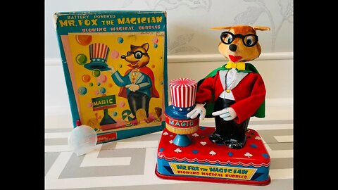 Mr Fox the Magician Rare bubble blower version was the Copperfield of his day! 🦊🎩