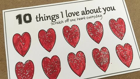 diy Scratch Off Love Note Card - TEN Things I Love About You