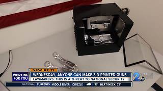 Wednesday anyone can make 3-D printed guns