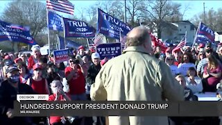 Hundreds gather to support President Trump