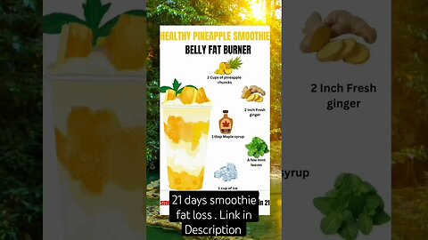 Healthy pineapple smoothie belly fat burner | How to make pineapple detox juice #shorts