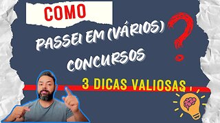 3 dicas que usei para passar em concursos