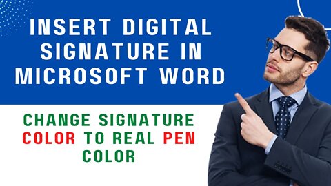 How to Insert Digital Signature in Microsoft Word