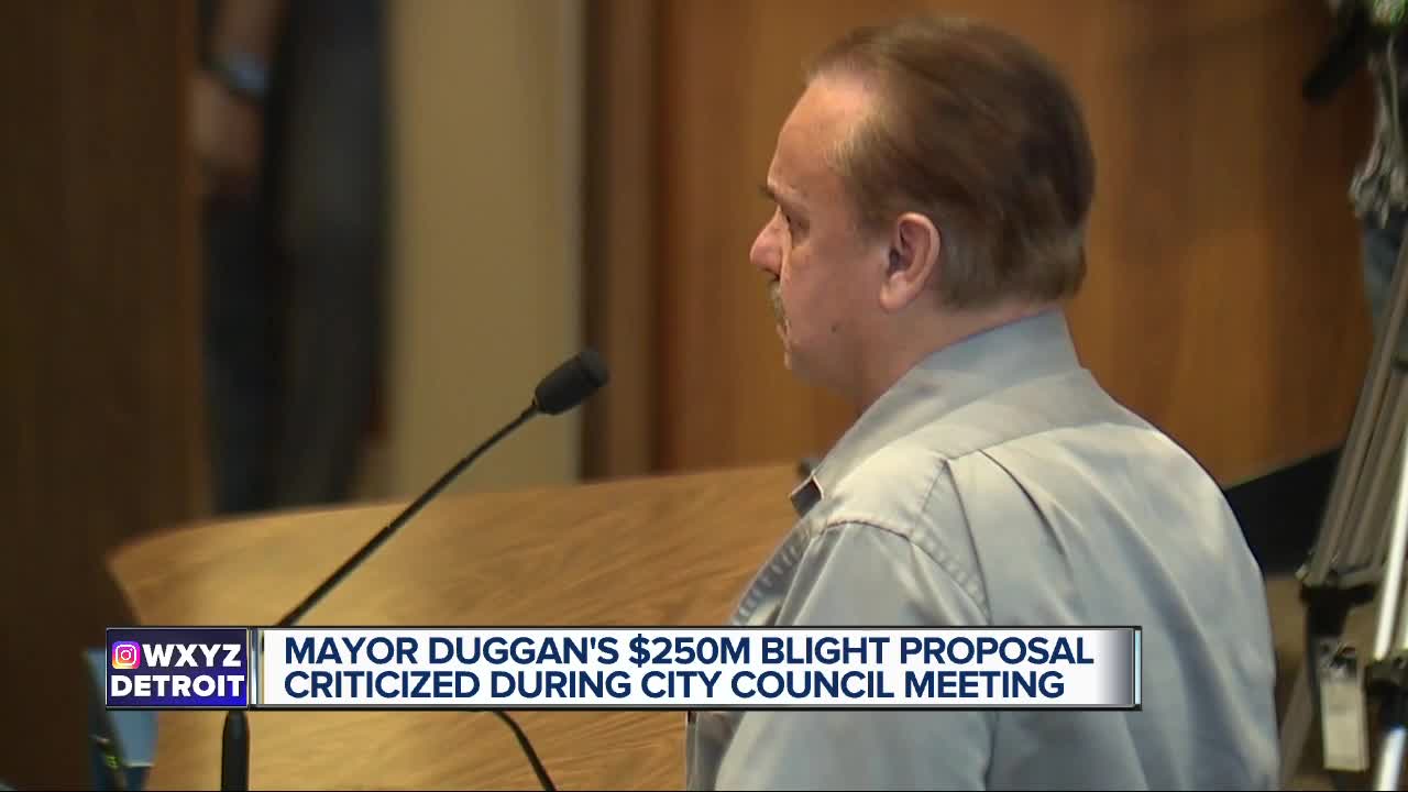 Mayor Duggan's $250M blight proposal criticized during City Council meeting