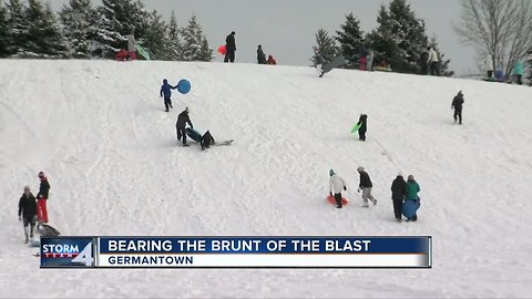 Germantown bears the brunt of the winter blast