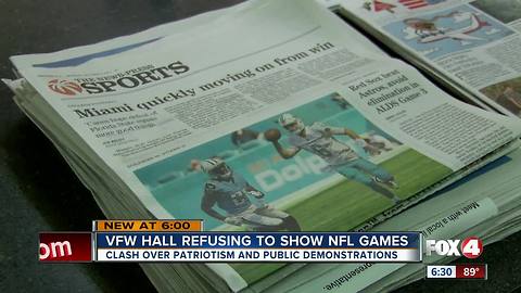 VFW hall refusing to show NFL Games