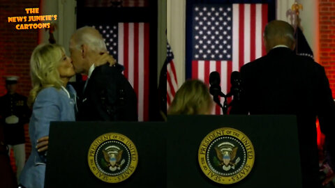 Dr.Jill's French kiss, not-working mic, and semi-fall from the steps after Biden's teleprompter speech.