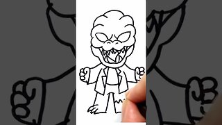 How to draw and paint Lizard from Spider Man Dr. Curtis "Curt" Connors
