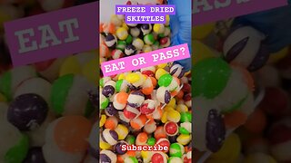 Freeze Dried Skittles Candy 🍬 Eat or Pass? #sweets #candy #asmr #youtubeshorts #shorts