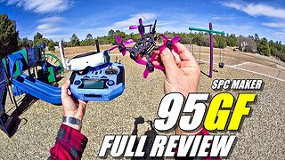 SPC MAKER 95GF Micro FPV Racing Drone - Full Review - [Unboxing, Inspection, Flight / CRASH! Test]