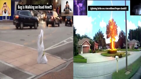 Strange Bag Walking on Road & other strange videos_Must Watch 2021