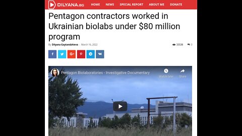 White House Lies: Pentagon Contractors (in 2020) Worked in Ukrainian Labs Under $100 Million Program