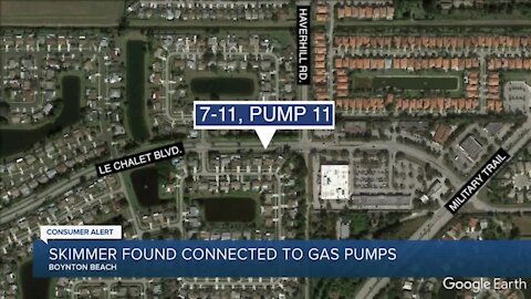 Skimmer found at 7-Eleven gas station near Boynton Beach