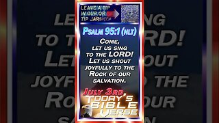 JUL 03, 2023 | SING & SHOUT to the ROCK of Our SALVATION! Psalm 95:1 (NLT)