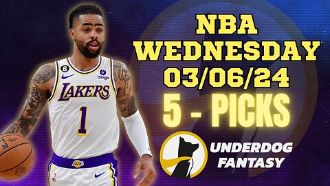 #UNDERDOGFANTASY | BEST PICKS #NBA WEDNESDAY | 03/06/24 | BEST BETS | #BASKETBALL | TODAY | PICK'EM