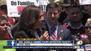 Sen. Kamala Harris tours detention facility