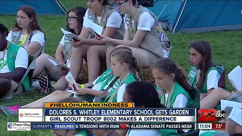 Local girl scouts make a difference at an elementary school