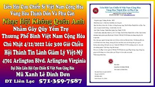 Thông Báo của LHCCS VNCH vùng HTĐ buổi gây qũy yểm trợ Thương Phế Binh VNCH...