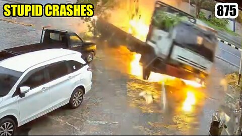 Stupid crashes 875 April 2024 car crash compilation