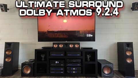 Ultimate Surround Sound Installed 9.2.4 Dolby Atmos - Audiocontrol Amps Klipsch Speakers 15 Channels