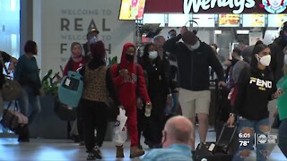 Crowds were light making their way through TPA after the holidays