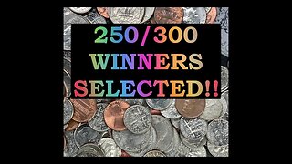 WINNERS! 250/300 GAW winners selected! BONUS WINNERS AT THE END TOO!!!