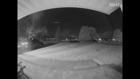 Meteor Caught on my Doorbell Camera