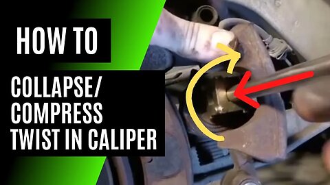 How to Collapse/ Compress A Twist In Rear Brake Caliper