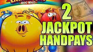 HUGE BETS WINNING 2 JACKPOTS ON RICH LITTLE PIGGIES