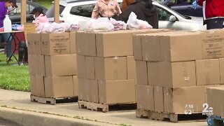 Hundreds of boxes of food distributed in South and Southwest Baltimore