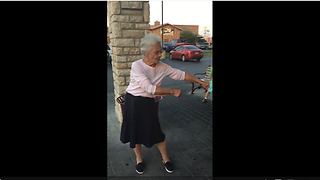 Granny Nails The Floss Dance On First Attempt