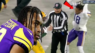 Vikings WR Justin Jefferson HITS a referee in FRUSTRATION during BLOW OUT loss to the Packers!
